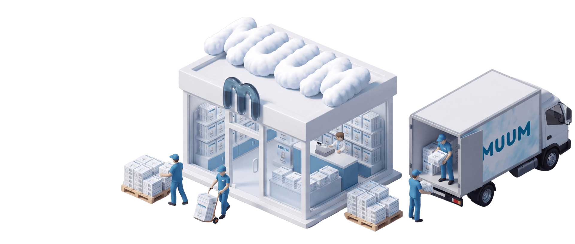 MUUM stockists - 3D storefront with delivery